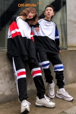 709*TZ03套装—P11020秋港风休闲圆领卫衣拼接套装，男装套装，星座709