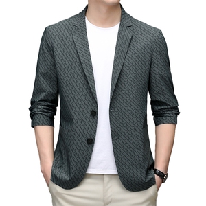 2023春季新款男士商务全无痕西服外套男装中青年长袖小西装便服图片