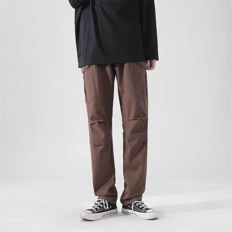 工装裤男韩版潮流机能宽松直筒男士休闲裤子K742P38,男装休闲裤,星座1116-2
