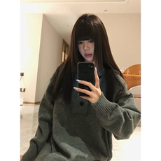 重磅秋冬装北极绒开衫毛衣美式复古休闲慵懒风针织衫加厚连帽外套，男装针织衫/毛衣，电商A486