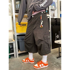W9643-P45网图现货美式复古大口袋工装短裤夏季新款休闲七分裤，男装牛仔裤，星座1608-2
