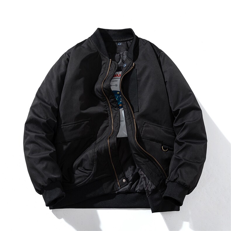 现货 三色带帽可拆卸秋冬飞行服棉服情侣装夹克潮牌炸街外套图片