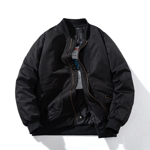 现货 三色带帽可拆卸秋冬飞行服棉服情侣装夹克潮牌炸街外套图片