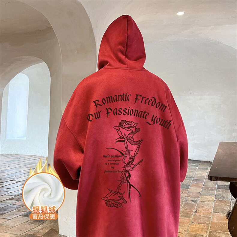 量大优可提供视频麂皮绒卫衣连帽HD019-1-LPWY4201JR-P50,男装卫衣,电商019-1