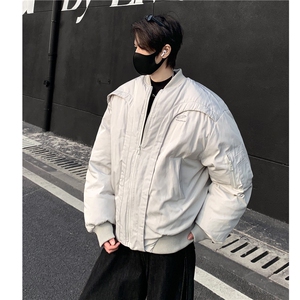 美式解构弧形飞行员夹克棉服保暖棉衣外套冬季男款加厚棉夹克p98图片