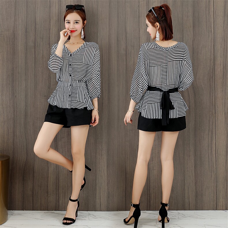 雪纺女上衣洋气设计感夏季2023新款小衫锁骨显瘦心机遮肚子打底衫,女装蕾丝衫/雪纺衫,梦懿尔