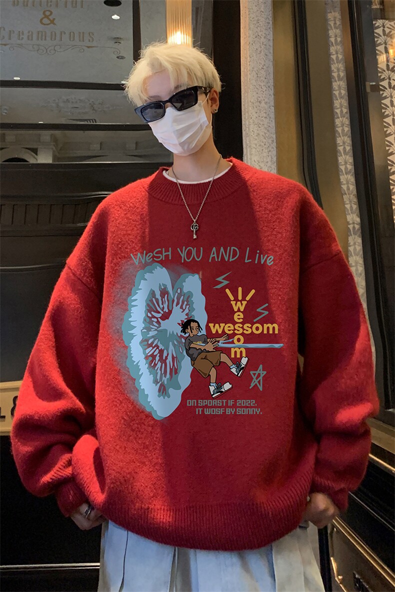 高质量！秋冬季半高领毛衣男加绒加厚线衣男针织衫男MY242-特p38,男装针织衫/毛衣,电商B367
