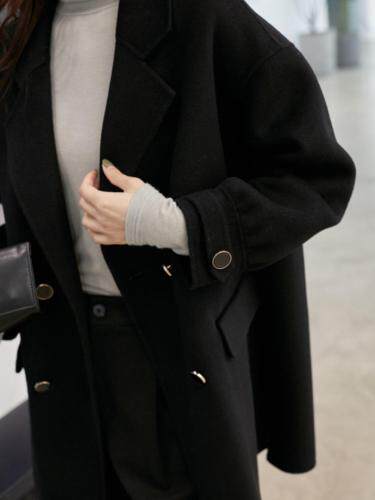 冬季新款双面羊绒大衣，女装，拉嘉图