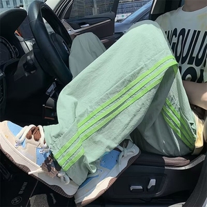 多巴胺速干休闲裤男潮流三条杠撞色宽松直筒高密塔丝隆 KA604图片
