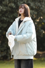 美式假两件棉服外套男2026秋冬校园风宽松棉衣夹克A436-2583-P95，男装夹克，电商A436