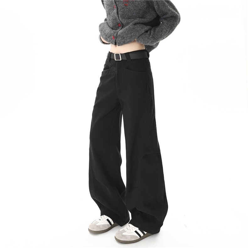 XZ612-K536-P65美式复古微喇弯刀工装裤男女宽松百搭休闲裤子,男装休闲裤,星座612