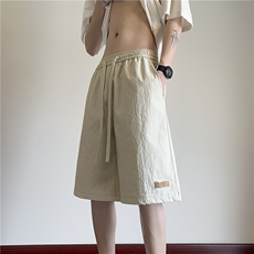 夏季新款潮流男生沙滩裤纯色松紧宽松短裤B315-K23357-p35控48，男装休闲裤，电商B315