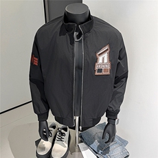港风秋款男棒球服立领夹克衫刺绣机车宽松外套JK7684P65，男装夹克，星座1013-1