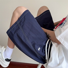 夏季新款短裤男宽松刺绣休闲裤缉明线五分裤子DK621-P30控48，男装牛仔裤，星座209-2