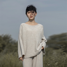 2024秋款时尚显瘦纯色羊毛套装女，女装套装/套裙，业大羊绒