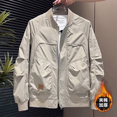 加棉加厚棒球领夹克外套男休闲时尚男士上衣S9979-P85，男装夹克，星座310B-3