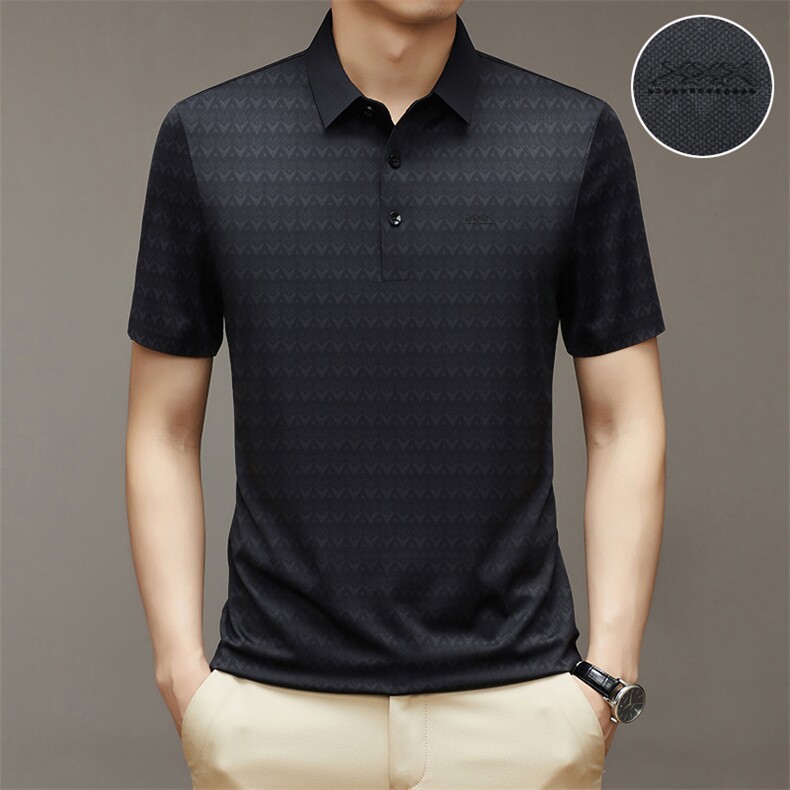 2026夏季休闲时尚无痕Polo衫短袖夏季青年百搭T恤上衣HMH9807-P65,男装Polo衫,星座1105-3