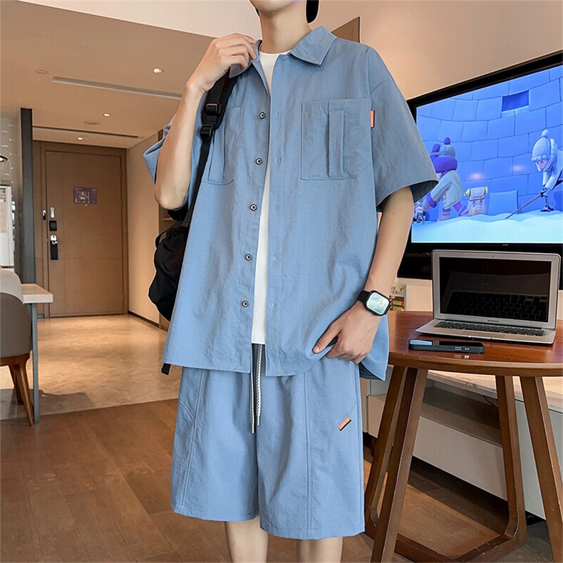 32505-P66大码控108大码夏季男士休闲套装,男装休闲套装,星座209