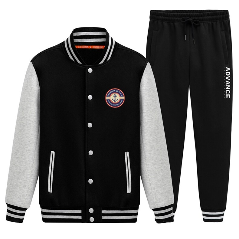 2025秋季新款棒球服运动套装大码宽松班服XZ102A-4-8687-P95,男装休闲套装,星座211-2