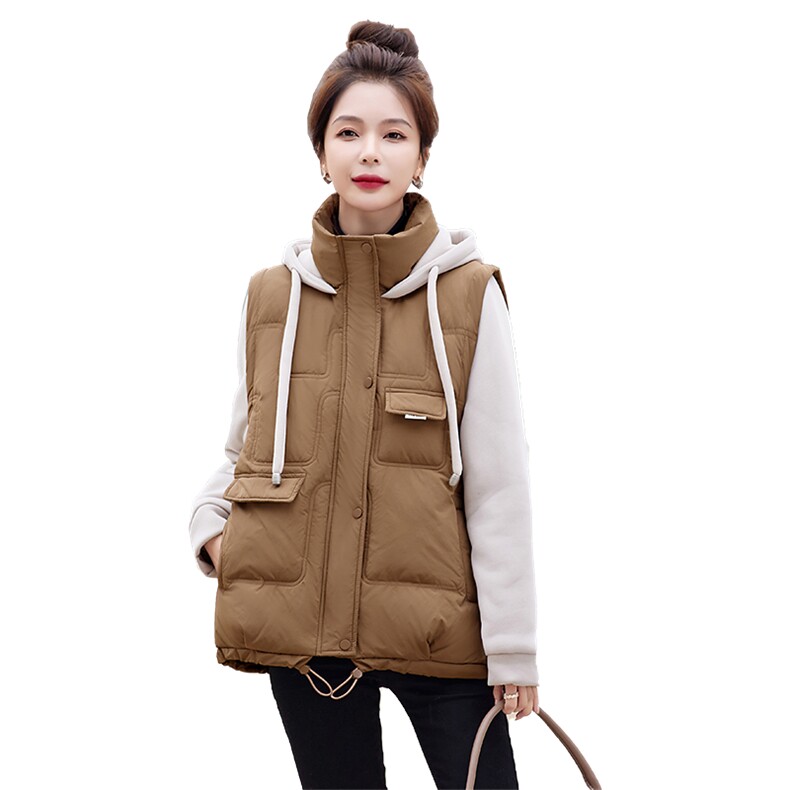 羽绒服女2025年冬季新款韩版显瘦小个子时尚拼接短款冬天外套,女装羽绒服,蓝朵琳