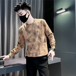 痞帅扎染印花卫衣男社会小伙店主风301C-WY60-P58控78图片
