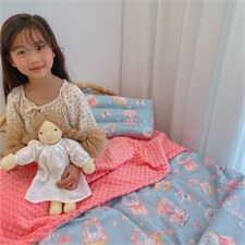 2024新款-40支贡缎3D豆豆绒被套毯四季款旋转木马，床品套件被套，格格屋家纺（原汀滢家纺）