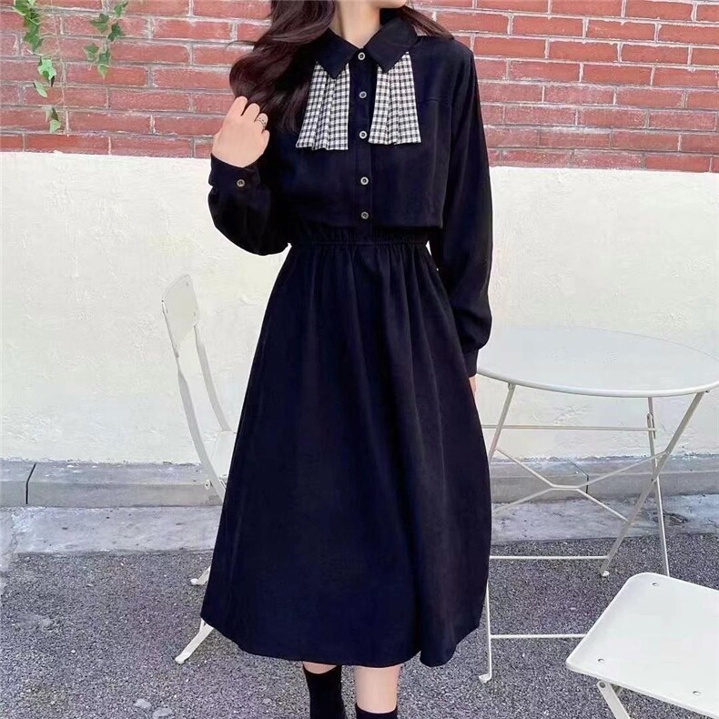 秋装连衣裙，女装连衣裙，茶玛