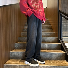 K1223-p35-控58oversizecleanfit牛仔裤褶皱直筒裤老爹裤长裤，男装牛仔裤，星座103A-1