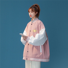 中性风2023秋季新款小花图案印花棒球服夹克G8022p65控88，男装夹克，A247A