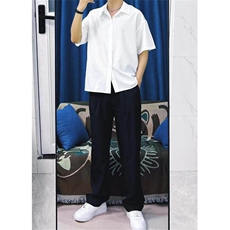衬衫短袖，抖音得物现货，可送样，网图-A061-AC01181-特P15，男装衬衫，电商A061