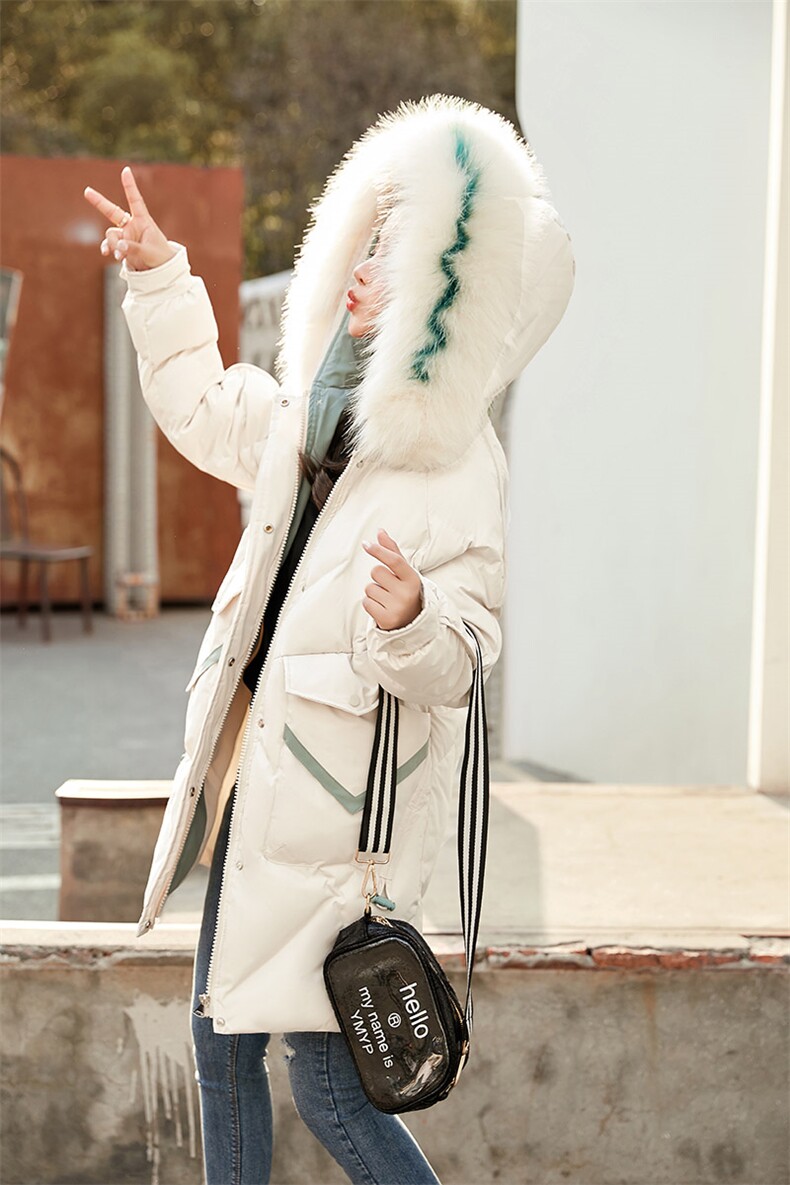 棉衣/棉服保暖中长款长袖气质百搭2022年冬季显瘦，女装棉衣/棉服，贵人树