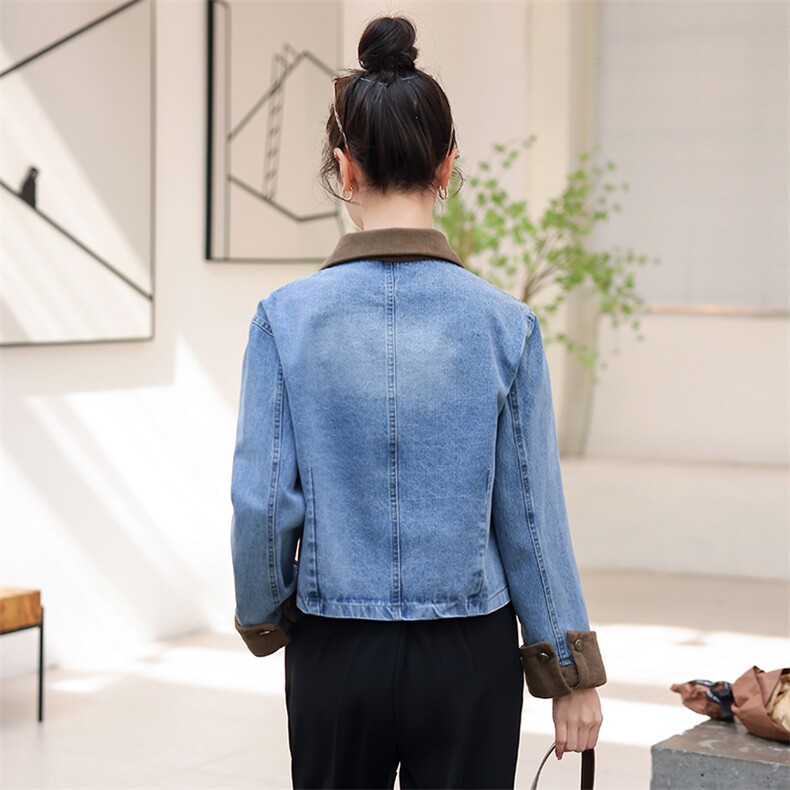 2023年春季新款女装韩版休闲牛仔外套,女装短外套,靓星雨