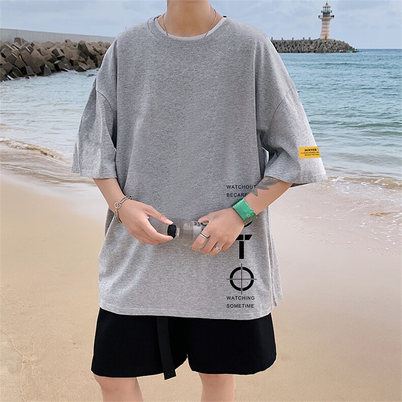 DX17114-P20纯短袖t恤男大码半袖打底衫宽松体恤衫港风,男装T恤,电商A040
