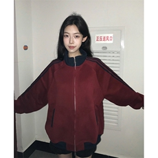 抖音得物高品质26春装美式高街重磅结构拼接织带立领卫衣外套CM42，女装短外套，电商A486-1