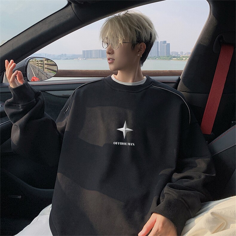 360克重磅图拉链华棉圆领卫衣【有货】C403A-YL25224LL-P45，男装卫衣，电商C403A