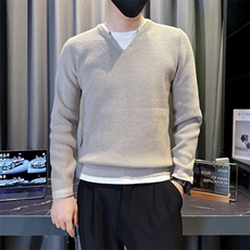 B216MY5158P602025秋冬装假两件设计男士毛衣针织衫社会小伙，男装针织衫/毛衣，电商B216（原B302）