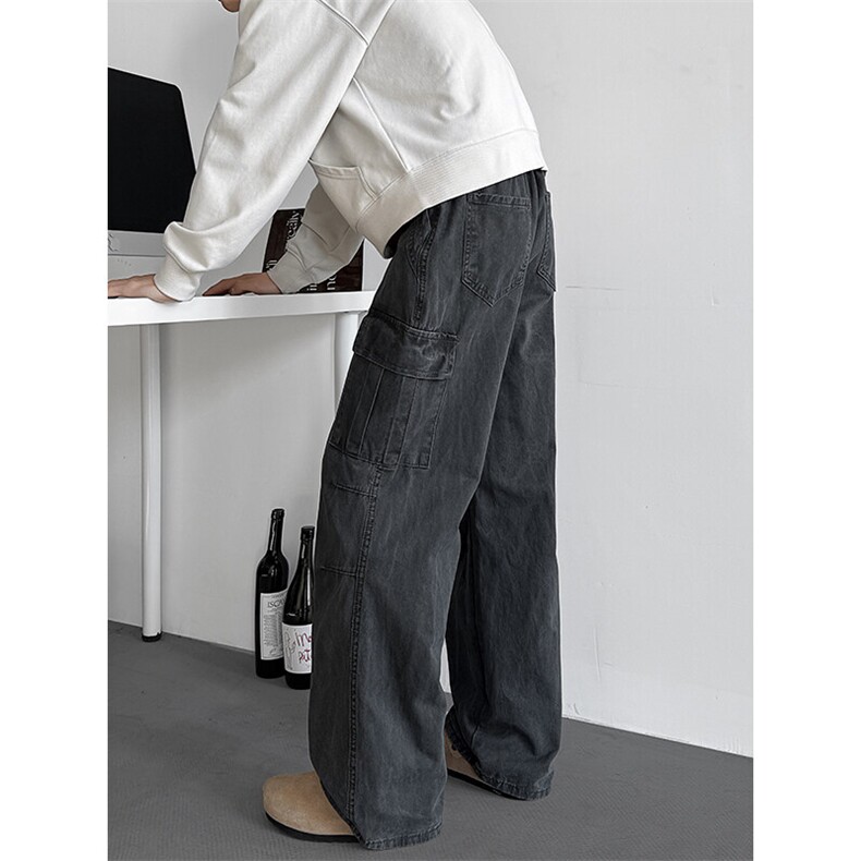2026春季新款内景大码美式水洗工装裤M-5XGK25159-特P55，男装工装外套，电商A022