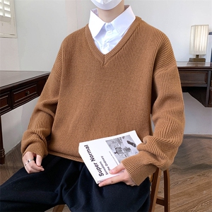 主推  假两件毛衣男士冬季保暖男针织衫打底衫上衣TE207-P58图片