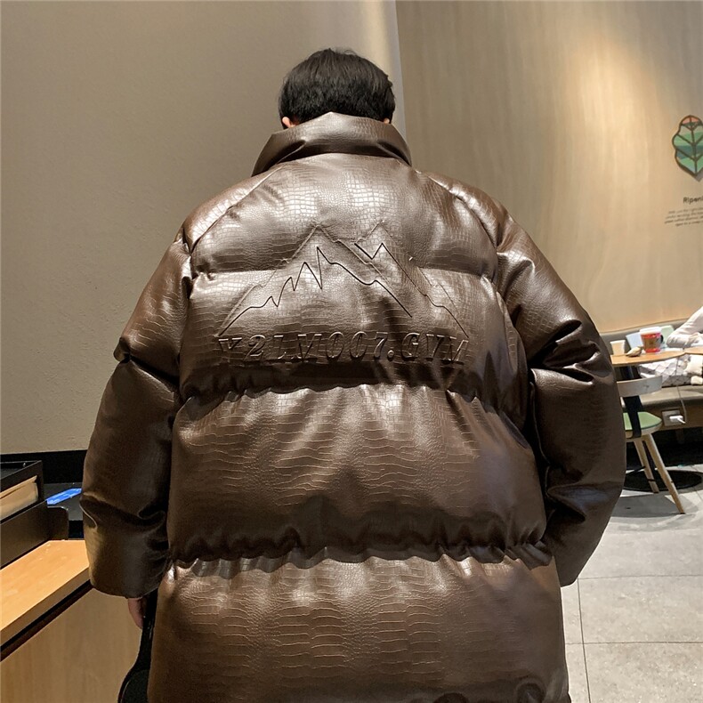 港风鳄鱼纹钢印字母设计棉衣大码潮流休闲棉衣男MY77728P128控168,男装棉衣,星座227-7