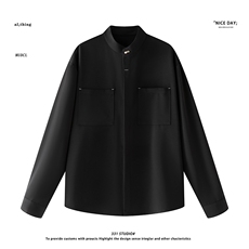 平铺~2025秋季暗扣双口袋设计长袖衬衫CS2202/P50，男装衬衫，电商B331