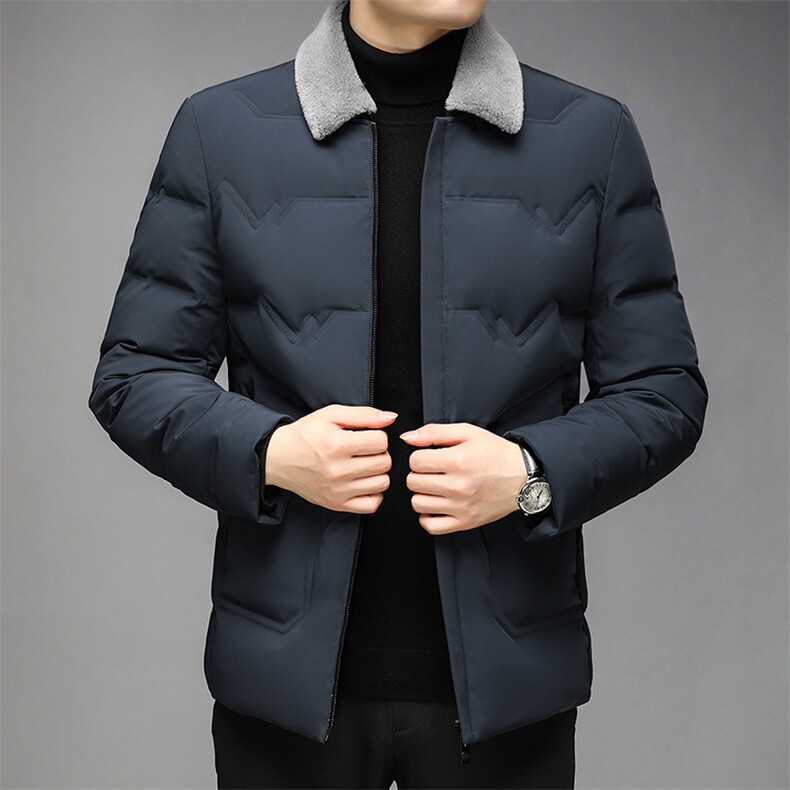 新款冬季脱卸羊毛领羽绒服中年男士冬装外套爸爸装GSNA21309-P315,男装羽绒服,电商B212（原钱塘6029）