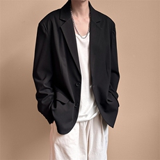 秋新款高级感潮西装外套宽松休闲设计感西服A351-AX2481-P115，男装西服套装，电商A351