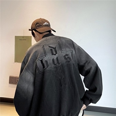 2026春复古牛仔夹克男街头涂鸦工装外套JK3315，男装夹克，星座1108