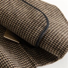 现货精品通勤品牌外贸咖啡色欧美风秋冬新款双面羊毛格子西装外套，女装双面呢大衣，丝露怡语