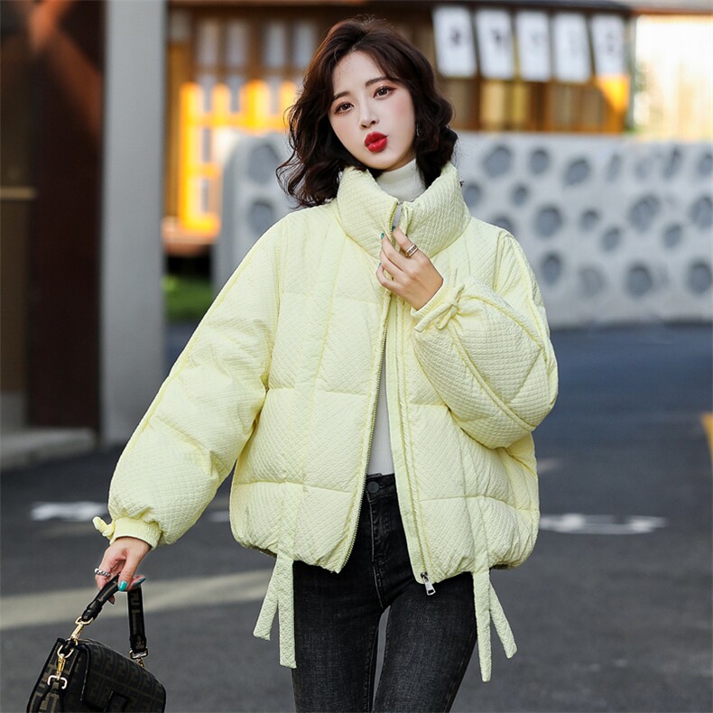 羽绒服女短款2022冬季新款韩版显瘦大毛领加厚保暖白鸭绒外甜美,女装羽绒服,卡杰菲
