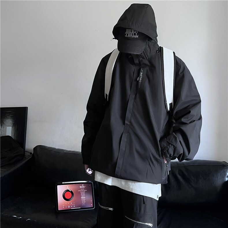 抖音品质潮流宽松冲锋衣机能风百搭外套夹克K8066-特批45-控79,男装夹克,星座605(原A050)