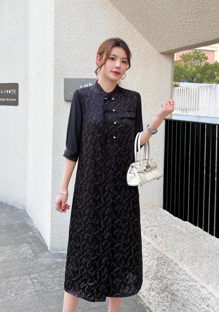 烧花连衣裙，女装连衣裙，恋语随风(7F)