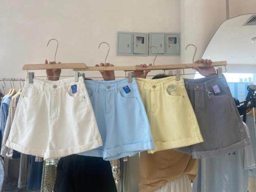 时尚百搭牛仔短裤，女装，里奈(1F)