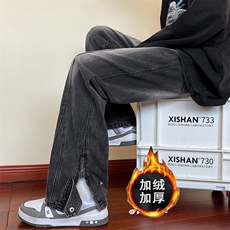 秋冬美式高街棕色加绒加厚牛仔裤货号K658P60控78（加绒P75控98），男装牛仔裤，电商A063