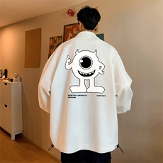 麂皮绒夹克男大码立领褂子外套JK85327-P68加绒款-P78，男装夹克，电商A040